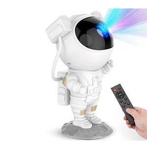 Astronaut Galaxy Projector with Remote Control - 360° Adjustable Timer Kids Astronaut Nebula Night Light, for Gifts,Baby Adults Bedroom, Gaming Room, Home and Party (Corded Electric)