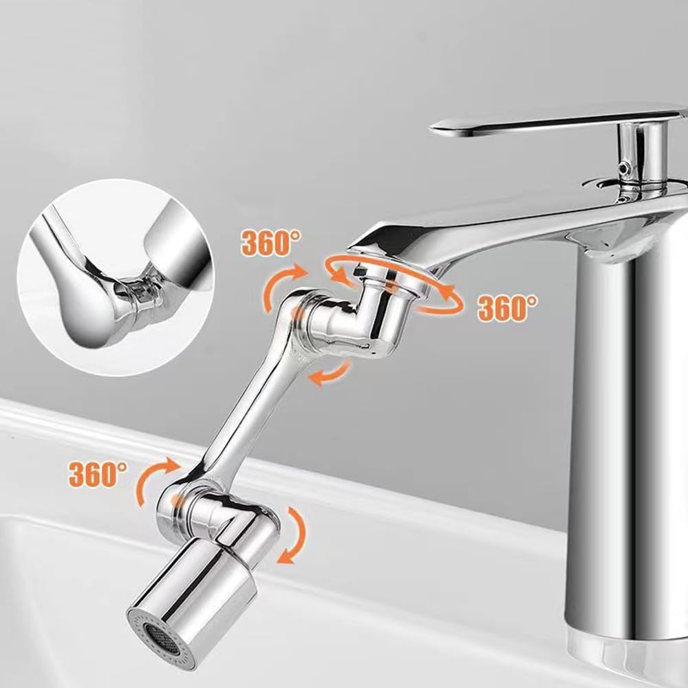 1080° Degree Rotating Swivel Faucet,Multi functional Extension Faucet With 2 Water Outlet Modes Universal Faucet