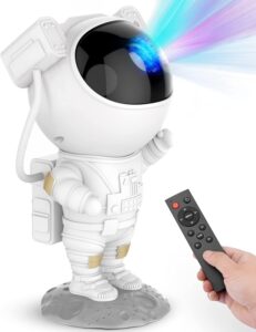 Astronaut Projector360° Adjustable Timer Kids Astronaut Nebula Night Light, for Gifts,Baby Adults Bedroom, Gaming Room, Home and Party (Corded Electric)